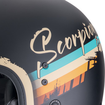 Scorpion Belfast Evo Adonis Matt Black Beige + Kit Bluetooth BT Mini