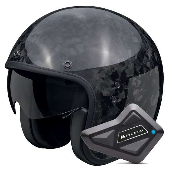 Casque Jet Scorpion Belfast Evo Carbon Onyx Black + Kit Bluetooth BT Mini Casque Jet Scorpion Belfast Evo Carbon Onyx Black + Kit Bluetooth BT Mini