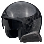 Casque Jet Scorpion Belfast Evo Carbon Onyx Black + Kit bluetooth Exo-Com Link-1