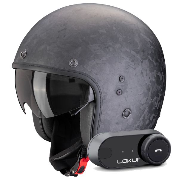 Casque Jet Scorpion Belfast Evo Carbon Onyx Matt Black + Kit Bluetooth Lokui K30 Casque Jet Scorpion Belfast Evo Carbon Onyx Matt Black + Kit Bluetooth Lokui K30