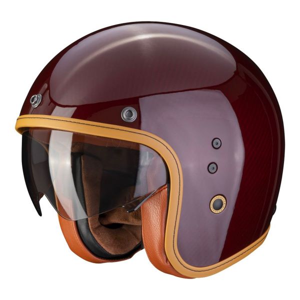 Casque Jet Scorpion Belfast Evo Carbon Red