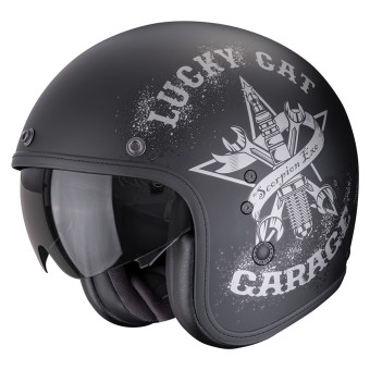 Casque Jet Scorpion Belfast Evo Hangar Matt Black Silver