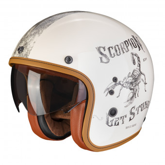 Casque Jet Scorpion Belfast Evo Pique Beige Black
