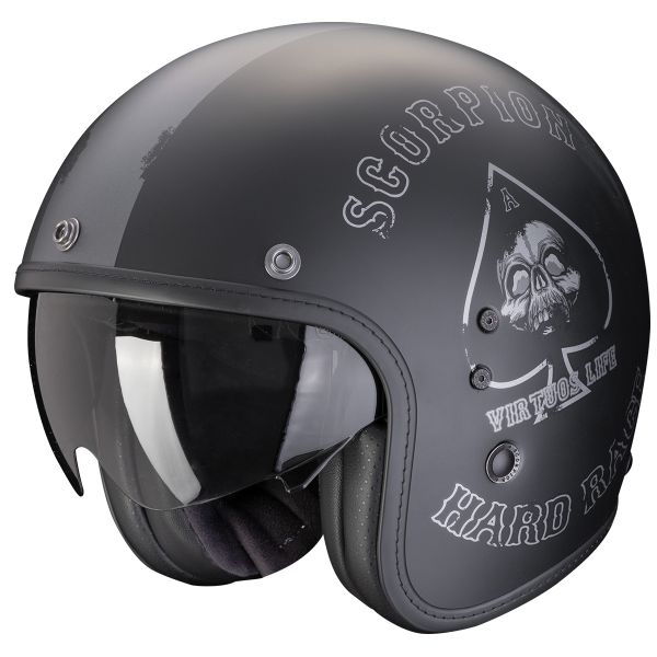 Casque Jet Scorpion Belfast Evo Spade Matt Black Silver