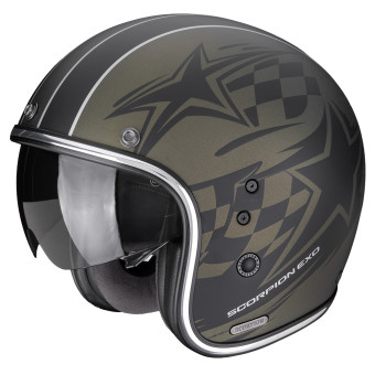Casque Jet Scorpion Belfast II Flagstone Matt Green Black