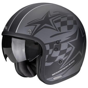 Casque Jet Scorpion Belfast II Flagstone Silver Matt Black
