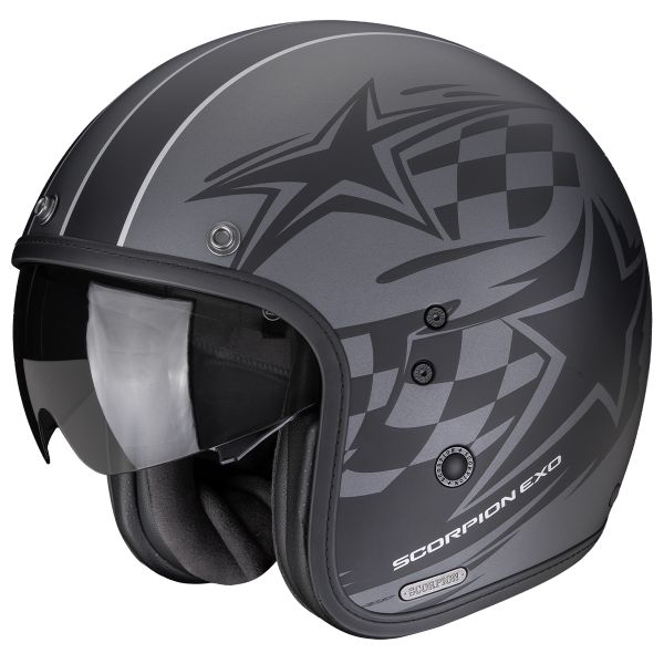 Casque Jet Scorpion Belfast II Flagstone Silver Matt Black