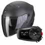 Casque Jet Scorpion Exo 230 Anthracite Matt + Kit Bluetooth 5S Solo