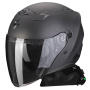 Casque Jet Scorpion Exo 230 Anthracite Matt + Kit bluetooth Exo-Com Link-1C