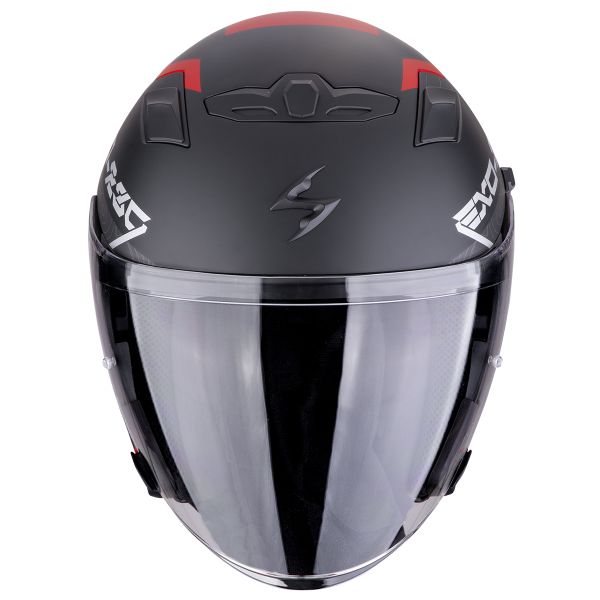 Scorpion Exo 230 Band Matt Black Red Silver + Kit bluetooth 5R Lite