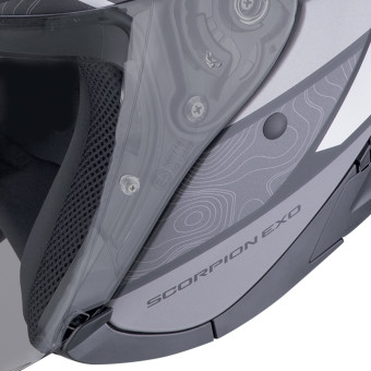 Scorpion Exo 230 Band Matt Black Silver + Kit bluetooth 5R Lite