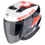 Casque Jet Scorpion Exo 230 Band White Black Red