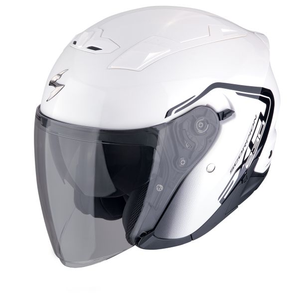 Casque Jet Scorpion Exo 230 Cit-E White Black Casque Jet Scorpion Exo 230 Cit-E White Black