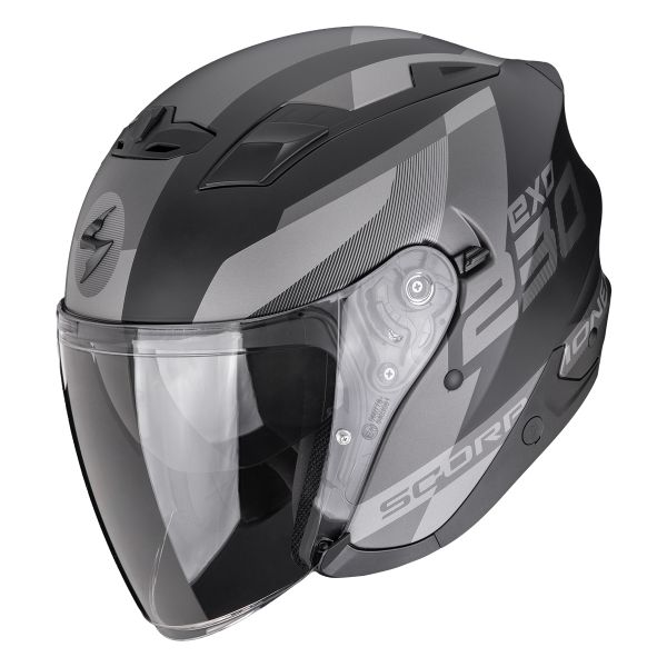 Casque Jet Scorpion Exo 230 Comics Matt Black Silver