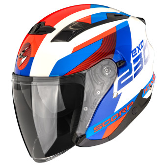 Casque Jet Scorpion Exo 230 Comics White Blue Red
