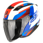 Casque Jet Scorpion Exo 230 Comics White Blue Red