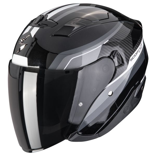 Casque Jet Scorpion Exo 230 Hipe Black Silver Casque Jet Scorpion Exo 230 Hipe Black Silver