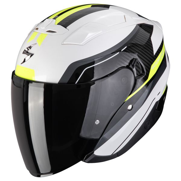 Casque Jet Scorpion Exo 230 Hipe White Black Neon Yellow Casque Jet Scorpion Exo 230 Hipe White Black Neon Yellow