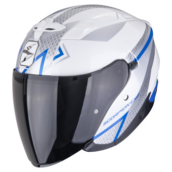 Casque Jet Scorpion Exo 230 Loop White Blue