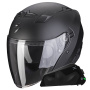 Casque Jet Scorpion Exo 230 Matt Black + Kit bluetooth Exo-Com Link-1C