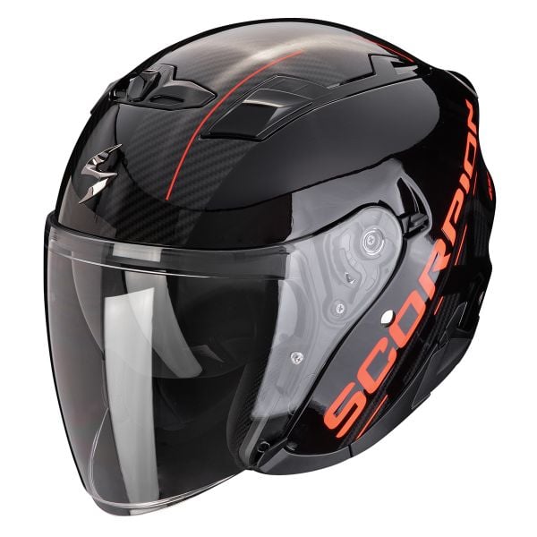 Casque Jet Scorpion Exo 230 QR Black Red Casque Jet Scorpion Exo 230 QR Black Red