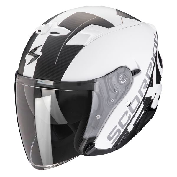 Casque Jet Scorpion Exo 230 QR Matt White Black Casque Jet Scorpion Exo 230 QR Matt White Black