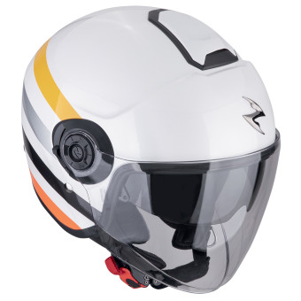 Scorpion Exo City II Bee White Yellow + Kit Bluetooth Lokui K30
