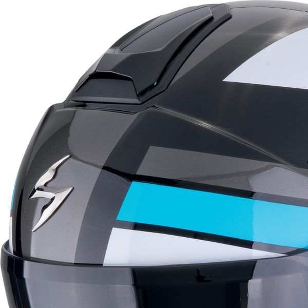 Scorpion Exo City II Blur Black White Green + Kit bluetooth 5R Lite