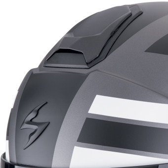 Scorpion Exo City II Blur Silver Matt Black White + Kit bluetooth Exo-Com Link-1