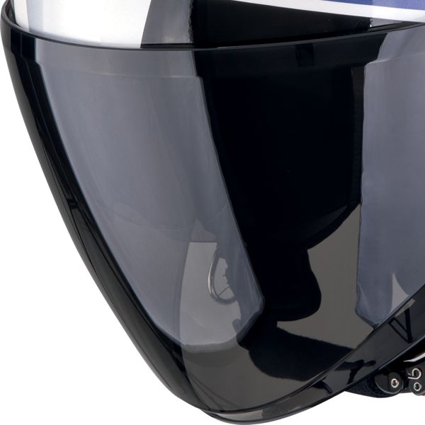 Scorpion Exo City II Blur White Silver Yellow + Kit Bluetooth BT Mini