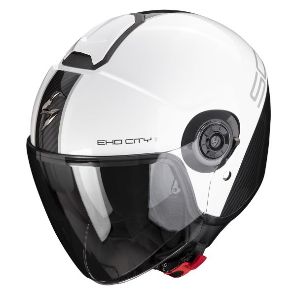 Casque Jet Scorpion Exo City II Carbo White Black Casque Jet Scorpion Exo City II Carbo White Black