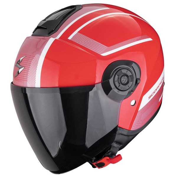 Casque Jet Scorpion Exo City II Cosmos Red Silver Casque Jet Scorpion Exo City II Cosmos Red Silver