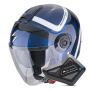 Casque Jet Scorpion Exo City II Riva Blue Black + Kit Bluetooth BT Mini
