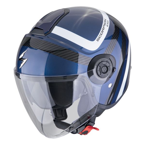 Casque Jet Scorpion Exo City II Riva Blue Black Casque Jet Scorpion Exo City II Riva Blue Black