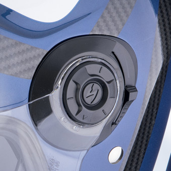 Scorpion Exo City II Riva Blue Black + Kit bluetooth Exo-Com Link-1