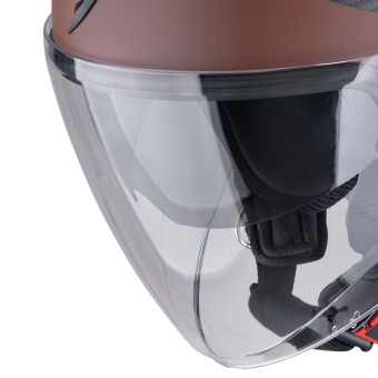 Scorpion Exo City II Riva Brown Silver + Kit bluetooth Exo-Com Link-1C