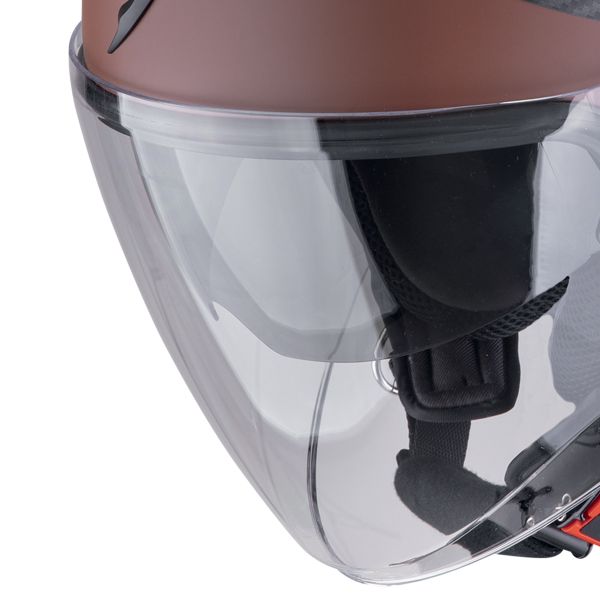 Scorpion Exo City II Riva Brown Silver + Kit bluetooth Exo-Com Link-1