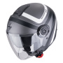Casque Jet Scorpion Exo City II Riva Silver Matt Black White
