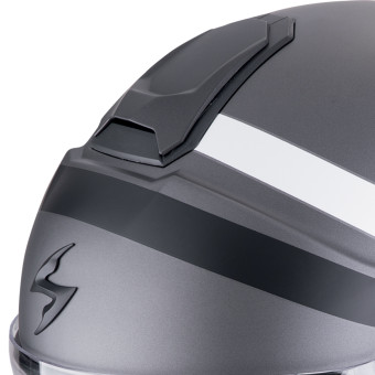 Scorpion Exo City II Riva Silver Matt Black White + Kit bluetooth Exo-Com Link-1C