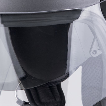 Scorpion Exo City II Riva Silver Matt Black White + Kit bluetooth Exo-Com Link-1C