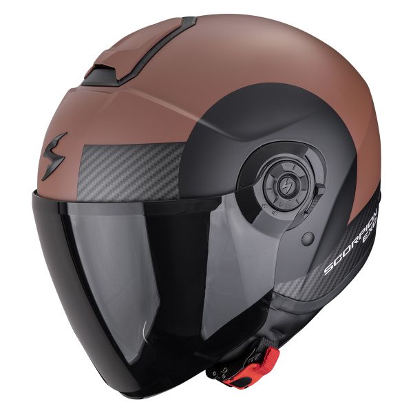 Casque Jet Scorpion Exo City II Sheer Matt Brown Black Casque Jet Scorpion Exo City II Sheer Matt Brown Black