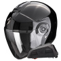 Casque Jet Scorpion Exo City II Solid Black + Kit bluetooth Exo-Com Link-1