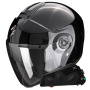 Casque Jet Scorpion Exo City II Solid Black + Kit bluetooth Exo-Com Link-1C