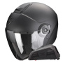 Casque Jet Scorpion Exo City II Solid Matt Black + Kit bluetooth Exo-Com Link-1