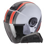 Casque Jet Scorpion Exo City II Vel Grey Red Matt + Kit bluetooth Exo-Com Link-1