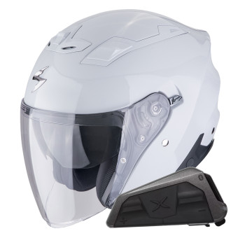 Casque Jet Scorpion Exo Z1 Light Grey + Kit bluetooth Exo-Com Link-1