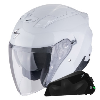 Casque Jet Scorpion Exo Z1 Light Grey + Kit bluetooth Exo-Com Link-1C