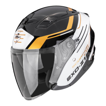 Casque Jet Scorpion Exo Z1 Prymus Black White Gold