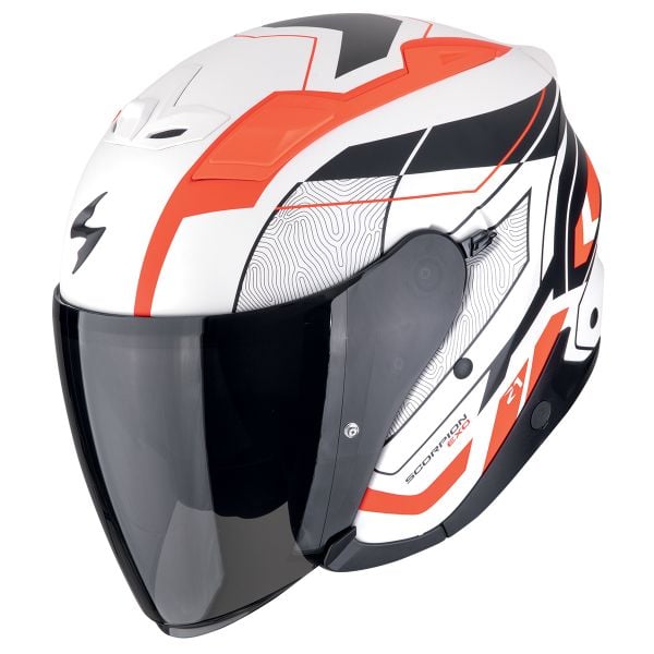 Casque Jet Scorpion Exo Z1 Vue Matt White Red Black Casque Jet Scorpion Exo Z1 Vue Matt White Red Black