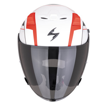 Scorpion Exo Z1 Vue Matt White Red Black + Kit Bluetooth 5S Solo